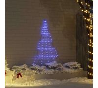 Vidaxl Led Christmas Tree With Ground Spikes Blue 180 Cm Metal