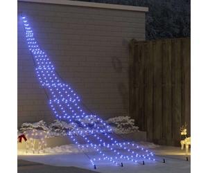 Vidaxl Led Christmas Tree With Ground Spikes Blue 511 Cm Metal