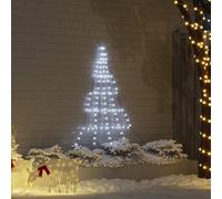 Vidaxl Led Christmas Tree With Ground Spikes Cool White 180 Cm Metal