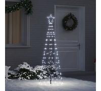 Vidaxl Led Christmas Tree With Ground Spikes Cool White 250 Cm Iron