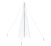 Vidaxl Led Christmas Tree With Ground Spikes Cool White 400 Cm Iron