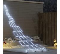 vidaXL LED Christmas Tree with Ground Spikes Cool White 511 cm Metal