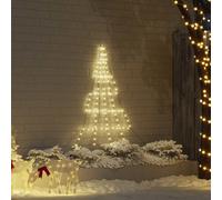 Vidaxl Led Christmas Tree With Ground Spikes Warm White 180 Cm Metal