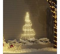Vidaxl Led Christmas Tree With Ground Spikes Warm White 182 Cm Metal