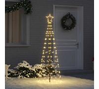 Vidaxl Led Christmas Tree With Ground Spikes Warm White 250 Cm Iron