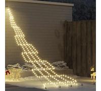 vidaXL LED Christmas Tree with Ground Spikes Warm White 511 cm Metal