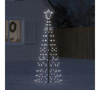 vidaXL LED Christmas Tree with Spikes 220 LEDs Cold White 180 cm