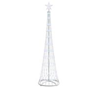vidaXL LED Christmas Tree with Stand Cool White 51 x 51 x 190 cm Metal, Modern Living Room, Durable Holiday Lighting, Festive String Lights, Christmas Decor, Seasonal Ambience, Tree Ornamentation