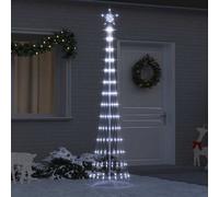 Vidaxl Led Christmas Tree With Stand Cool White 70 X 70 X 250 Cm Metal