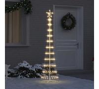 Vidaxl Led Christmas Tree With Stand Warm White 51 X 51 X 190 Cm Metal