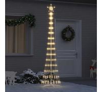 Vidaxl Led Christmas Tree With Stand Warm White 70 X 70 X 250 Cm Metal