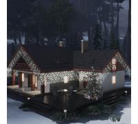 vidaXL LED Curtain Icicle Lights 10m 400 LED Cold White 8 Function Fairy Light