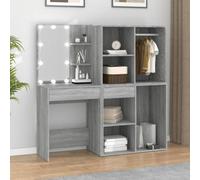 Vidaxl Led Dressing Table With Cabinets Grey Sonoma Engineered Wood