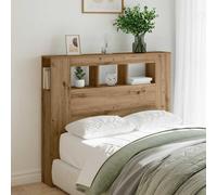 vidaXL LED Headboard Artisan Oak 120x18.5x103.5 cm Engineered Wood