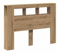 LED Headboard Bed Header Bedroom Storage Bed Headboard Engineered Wood vidaXL [EEK: N/A, A]