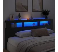 LED Headboard Bed Header Bedroom Storage Bed Headboard Engineered Wood vidaXL [EEK: N/A, A]