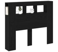 vidaXL LED Headboard Black Oak 120 x 18.5 x 103.5 cm Engineered Wood