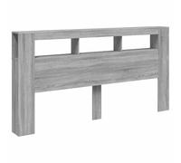 vidaXL Led Headboard Grey Sonoma 200cm Engineered Wood, Grey
