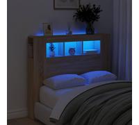 vidaXL LED Headboard Sonoma Oak 120x18.5x103.5 cm Engineered Wood