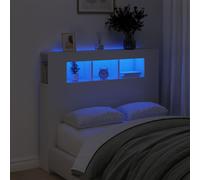 vidaXL LED Headboard White 120x18.5x103.5 cm Engineered Wood
