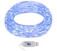 String Lights Copper Wire 40m 400 LED Blue USB 8-Mode Outdoor Indoors Waterproof