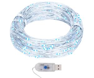 vidaXL LED Micro Fairy String Lights 40m 400 LED Cold White 8 Function