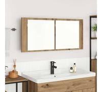 vidaXL LED Mirror Cabinet Artisan oak 100 x 12 x 45 cm Engineered Wood