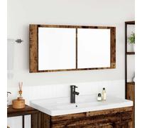 vidaXL LED Mirror Cabinet Old Wood 100 x 12 x 45 cm Engineered Wood
