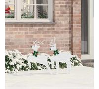 vidaXL LED Reindeers 2 pcs Cold White Fabric