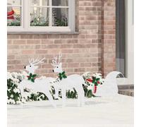 vidaXL LED Reindeers Ornaments 3 pcs Cold White (42012985), White