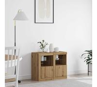 vidaXL LED Sideboard 2 pcs Artisan Oak 41 x 37 x 67 cm Engineered Wood