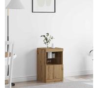 vidaXL LED Sideboard Artisan Oak 41 x 37 x 67 cm Engineered Wood
