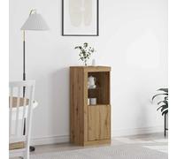 vidaXL LED Sideboard Brown 41 x 37 x 100 cm Engineered Wood, Brown