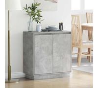 vidaXL LED Sideboard Concrete Grey 71 x 34.5 x 75 cm Engineered Wood