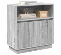 vidaXL LED Sideboard Grey Sonoma 71 x 34.5 x 75 cm Engineered Wood | Light up your space with LED lights, Modern looks for today’s homes, Comes with shelves and sliding doors