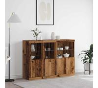 vidaXL LED Sideboard Old Wood 142.5 x 37 x 100 cm Engineered Wood