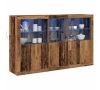 vidaXL LED Sideboard Old Wood 162 x 37 x 100 cm Engineered Wood, Modern Rectangular LED Sideboard, Stylish Storage Solution, Indoor Cabinet, Contemporary Design for Dining or Living Room
