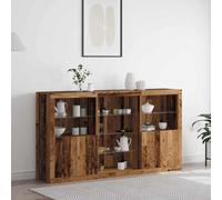 vidaXL LED Sideboard Old Wood 181.5 x 37 x 100 cm Engineered Wood