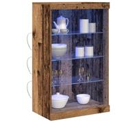 vidaXL LED Sideboard Old Wood 60.5 x 37 x 100 cm Engineered Wood, Brown