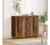 vidaXL LED Sideboard Old Wood 90 x 32 x 75 cm Engineered Wood - Brown, Brown