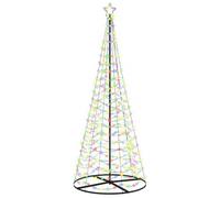 vidaXL LED Spiral Christmas Tree with Base EKENAS 250 cm 370 LEDs Blue