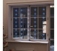 vidaXL LED Star Curtain Fairy Lights 200 LED Blue 8 Function, Blue