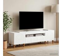 VidaXL LED TV Cabinet ALKMAAR 153 X 35 X 43 Cm White Engineered Wood