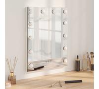 vidaXL LED White Vanity Mirror 44 x 10 x 53cm - Size: 53 x 44 x 10cm - Wilko