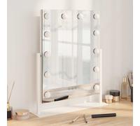 vidaXL LED Vanity Mirror White 44 x 10 x 53 cm Glass and Steel