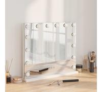vidaXL LED Vanity Mirror White 50 x 10 x 44 cm Glass and Steel