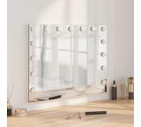 vidaXL LED White Vanity Mirror 58 x 10 x 47cm - Size: 47 x 58 x 10cm - Wilko