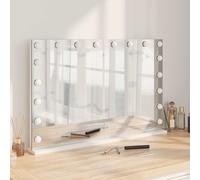 vidaXL LED Vanity Mirror White 80 x 10 x 52.5 cm Glass and Steel