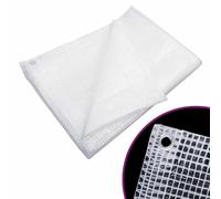 White LDPE/HDPE Mesh Leno Tarpaulin 4x4m 140gsm Waterproof Cover with Eyelets XL