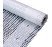 vidaXL Heavy-Duty White Leno Tarpaulin - Tear-Resistant LDPE & HDPE Mesh Material 260g/m², 2x6m, Ideal for Greenhouses & Outdoor Coverings